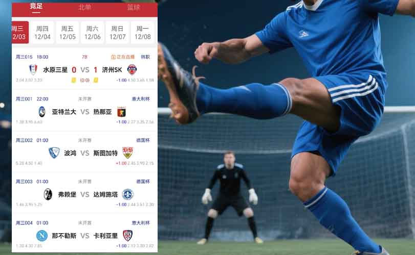 足球数据分析界面展示